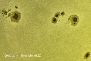 Sonnenflecken am 09.07.14