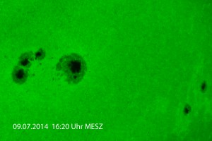 Sonnenflecken vom 09.07.2014