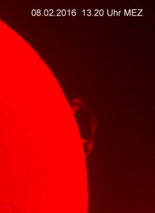 Bogenprotuberanz am 08.02.2016