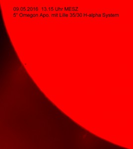 Merkur Transit am 09.05.2016