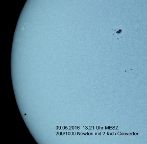 Merkur Transit am 09.05.2016