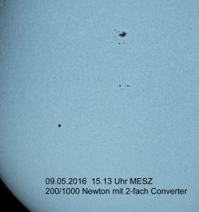 Merkur Transit am 09.05.2016
