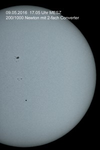 Merkur Transit am 09.05.2016