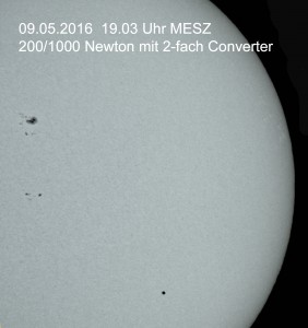 Merkur Transit am 09.05.2016