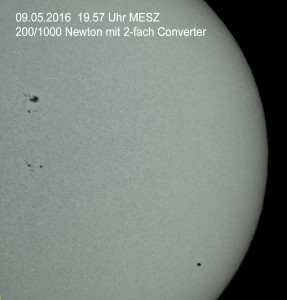 Merkur Transit am 09.05.2016