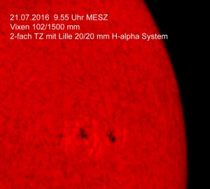 Sonne am 21.07.16