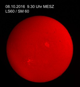 Flaregebiet und Fleckengruppe am 08.10.16