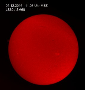 H-alpha am 05.12.2016
