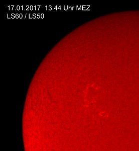 Sonne Ausschnitt vom 17.01.17