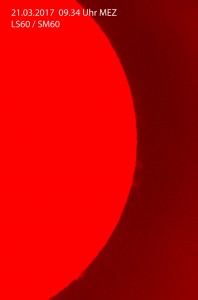 H-alpha Sonne am 21.03.17