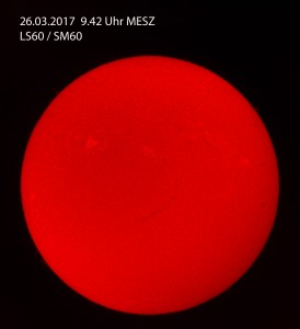 H-alpha Sonne am 26.03.17