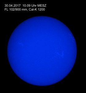 Sonne im Kalzium-Licht am 30.04.17