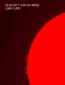 Protuberanz am 24.05.17