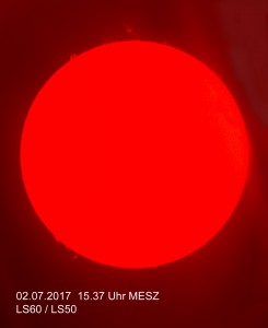 Protuberanzen am 02.07.2017