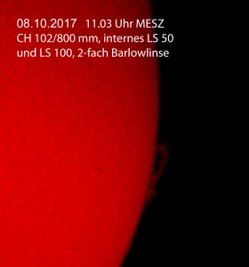 Sonne am 08.10.2017