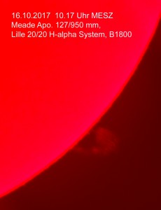 Sonne am 16.10.2017