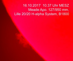 Sonne am 16.10.2017