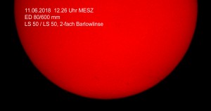 Sonne am 11.06.18
