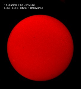 Sonne am 14.08.18