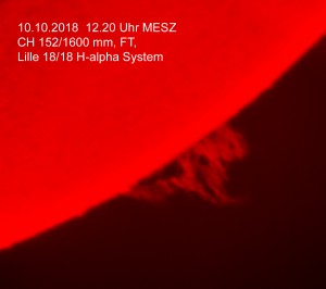 Protuberanz vom 10.10.18