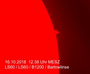 Protuberanz vom 16.10.18