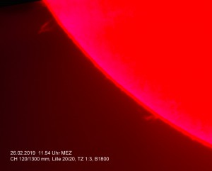 Protuberanz am 26.02.19