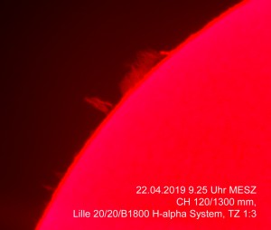 Protuberanz am 22.01.19