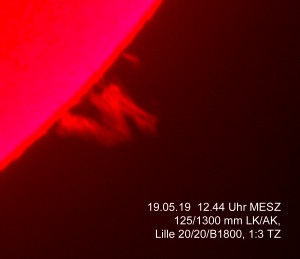 Protuberanz am 19.05.19