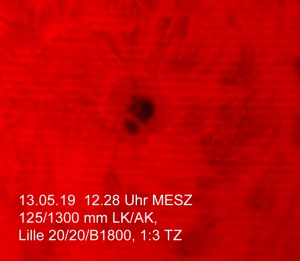 Sonnenfleck am 13.05.19