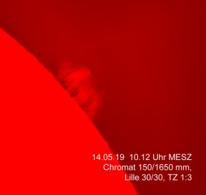 Protuberanz am 14.05.19